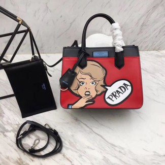 프라다 가죽 신상 토트백 1BA178 레드