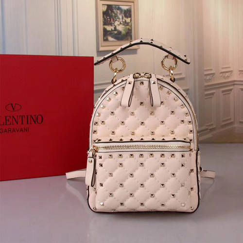 발렌티노 미니 락스터드 스파이크 백팩 PW0B0B63 화이트