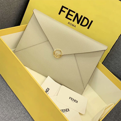 펜디 라지 슬림 플랫 파우치 8N0152 베이지