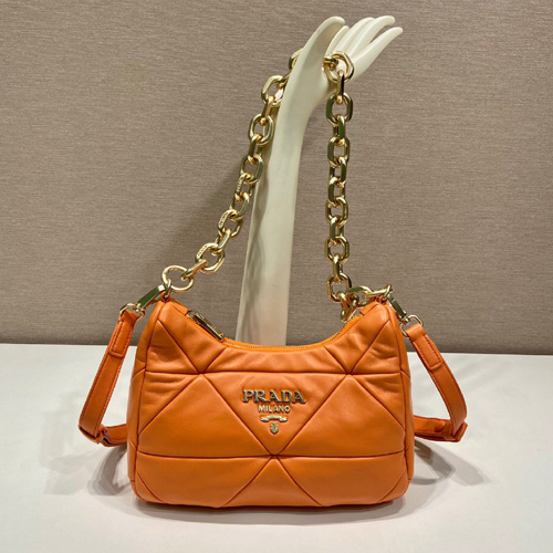프라다 나파 패치워크 숄더백 1BC157 오렌지