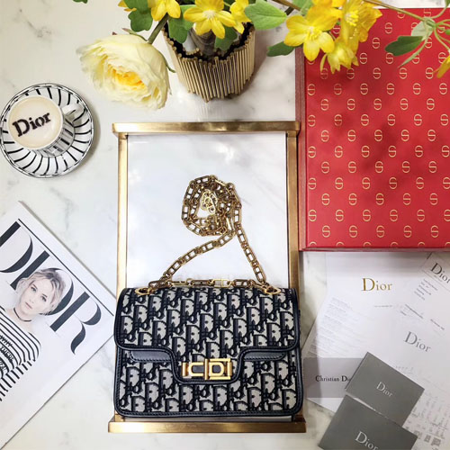 디올 패브릭 MISS DIOR 백 M0250 네이비