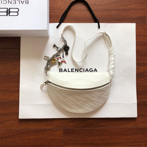 발렌시아가 슈비니어 벨트 백 XXS 565510 화이트