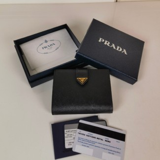 프라다 사피아노 반지갑 1MV204 블랙