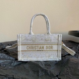 디올 Dior Book Tote 미니 숄더 스트랩 백 S5573 금색