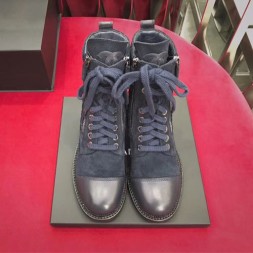 샤넬 스웨이드 쇼트 부츠 G34112 블루