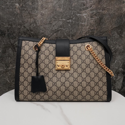 구찌 GG 패드락 미디엄 숄더백 479197 블랙