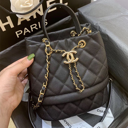 샤넬 신상 스몰 버킷백 AS0894 캐비어 블랙