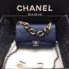 샤넬 신상 플랩백 AS4166 램스킨 네이비