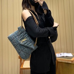 생로랑 루루 푸퍼 스몰 숄더백 577476 데님