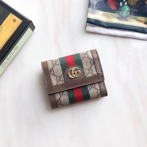 구찌 오피디아 반지갑 523174 브라운