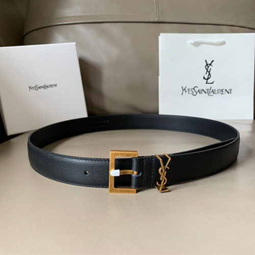 입생로랑 신상 벨트 Ysl9001  블랙  금장