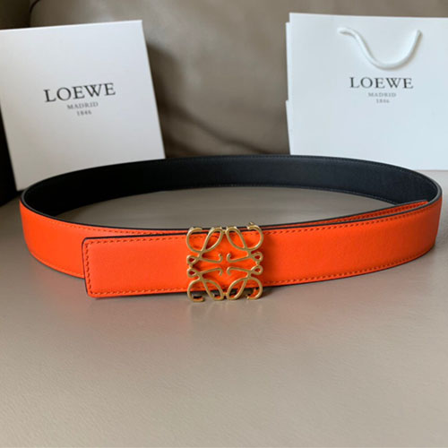 로에베 신상  양면용 벨트 LW-6313 오렌지 금장