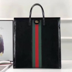 구찌 18FW 오피디아 토트백 524536 스웨이드 블랙