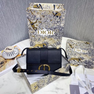 디올 블러쉬 그레인 몽테인 플랩 백 M9203 블랙 금장