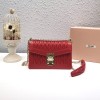 미우미우 마테라세 퀼트 숄더백 5BD083 레드