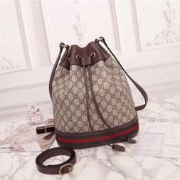 구찌 오피디아 GG 캔버스 버킷백 540457 브라운