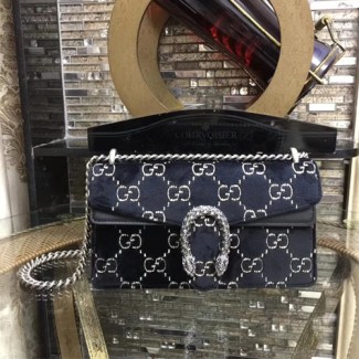 구찌 신상 디오니서스 벨벳 숄더백 499623 블랙