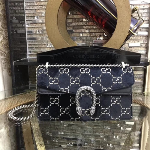 구찌 신상 디오니서스 벨벳 숄더백 499623 블랙