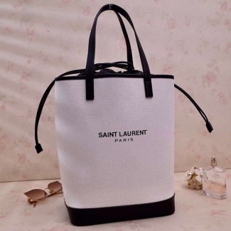 입생로랑 테디 린넨 캔버스 쇼퍼백 551595