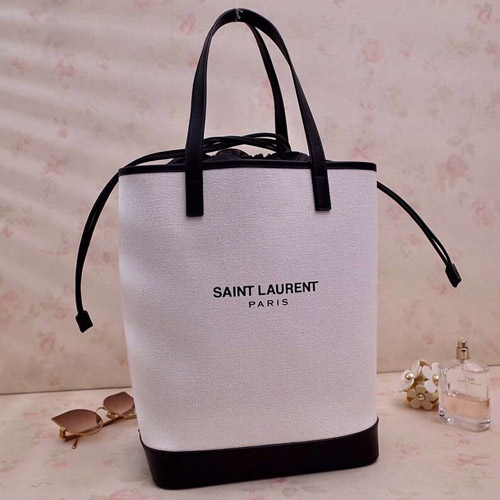 입생로랑 테디 린넨 캔버스 쇼퍼백 551595