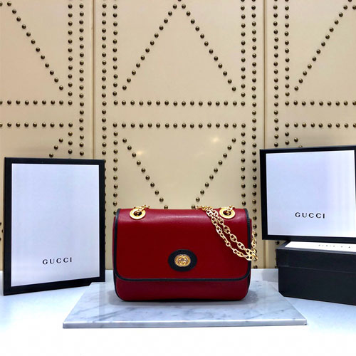 구찌 신상 가죽 스몰 숄더백 576421 레드