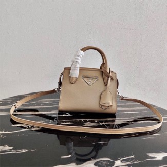 프라다 사피아노 모노크롬 지퍼 토트백 1BA269 베이지