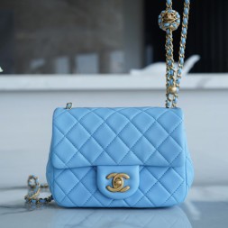  샤넬 골드볼 쁘띠삭 AS1786 블루