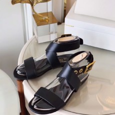 디올 송아지 가죽 D-DIOR 샌들 KCQ182 블랙