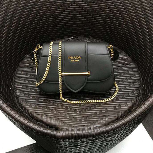 프라다 시도니 가죽 숄더백 1BL020 블랙