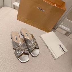 미우미우 신상 슬리퍼 57193