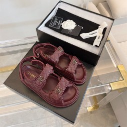 샤넬 신상 샌들 G34295 버건디