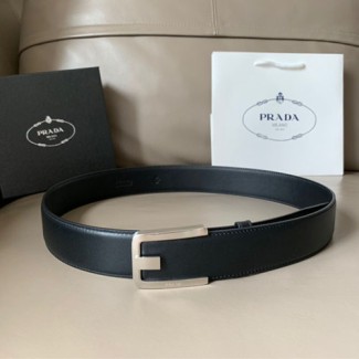 프라다 남성용 신상 벨트 PD-6112  블랙  은장