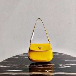 프라다 클레오 브러시드 레더 숄더백 1BD311 옐로우